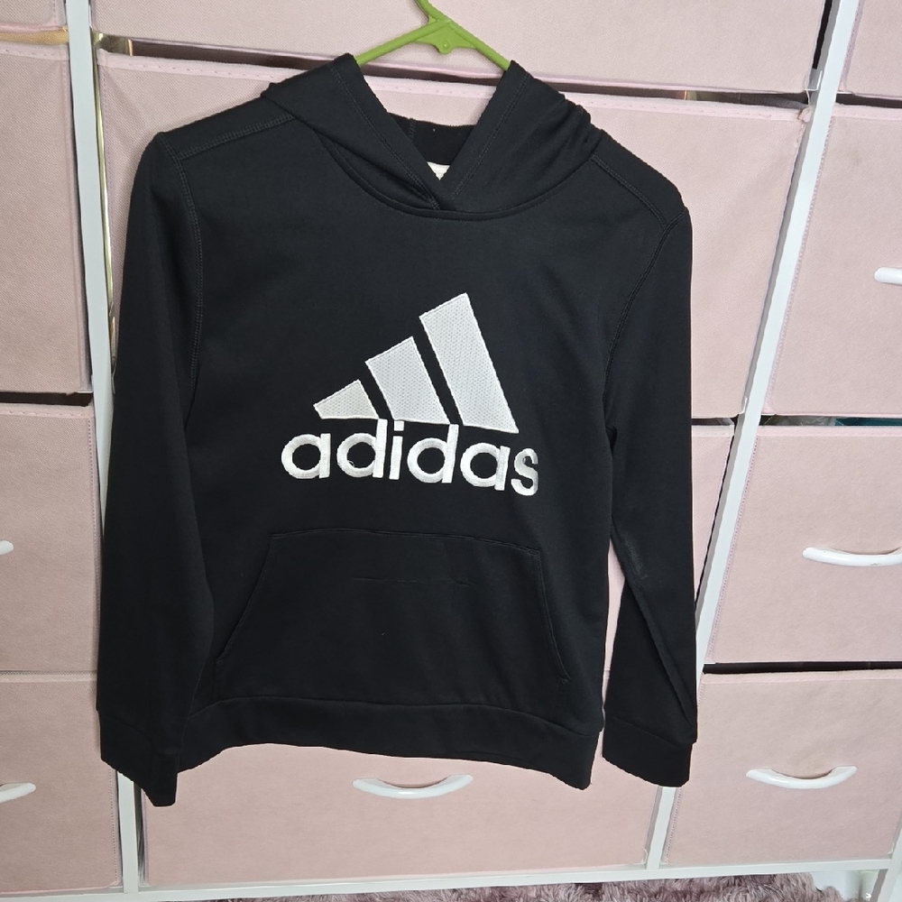 Adidas Kids Black and White Hoodie